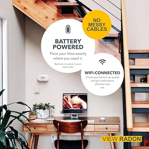 Airthings 2989 View Radon - Radon Monitor with Humidity & Temperature Detector - Battery Powered Mobile APP, WiFi, Alerts & Notifications - Image 6