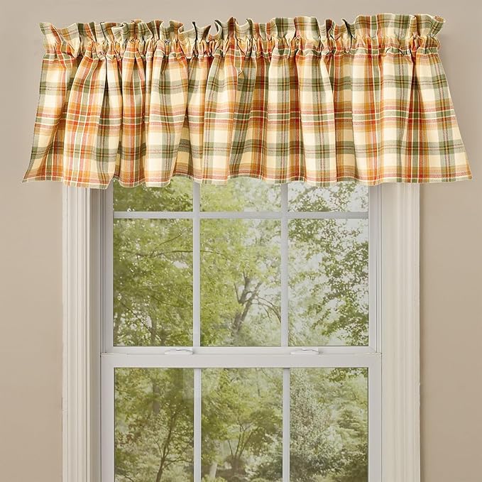 Park Designs Farmhouse Kitchen Valances for Windows - Lemon Pepper | Fall Decor Window Valance Curtains | Plaid Curtain Valances for Windows | Ideal for BOHO Living Rooms & Bathrooms | 72" x 14" - Image 6