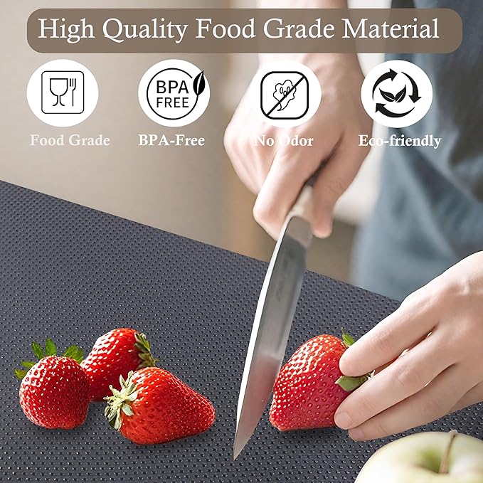 Shelf Liner Non-Slip 18 Inch Wide X 20 Ft Kitchen Cabinet Drawer Liners Waterproof & Oil-Proof Drawer Mat for Cupboard Pantry Non Adhesive Refrigerator Shelf Liner Strong Grip Cabinet Mat (Black) - Image 7