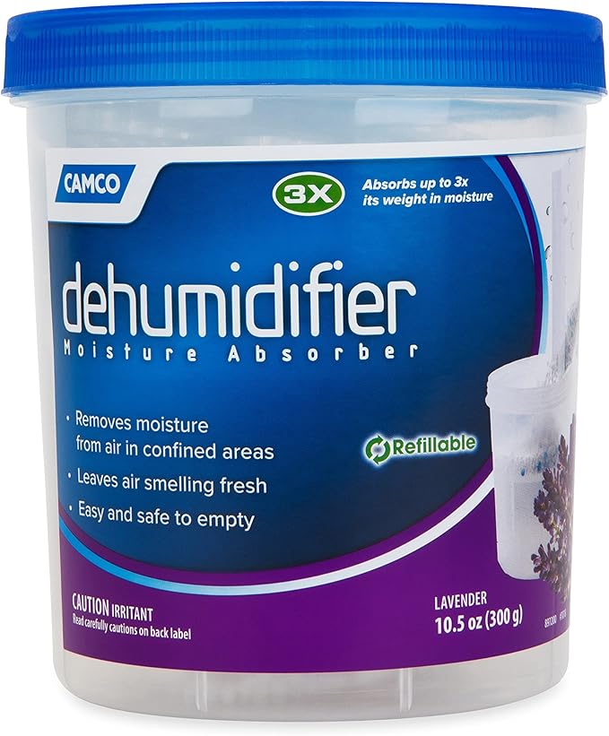 Camco Dehumidifier Moisture Absorber - Absorbs Up to 3x Its Weight in Water, Reduces Moisture and Humidity in Offices, Closets, Bathrooms, Kitchens, Boats, RVs and More – Refillable (44280) - Image 5