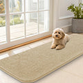 OLANLY Dog Door Mat for Muddy Paws 59x20, Absorbs Moisture and Dirt, Absorbent Non-Slip Washable Doormat, Quick Dry Chenille Mud Mat for Dogs, Entry Indoor Entryway Carpet for Inside Floor, Beige by OLANLY