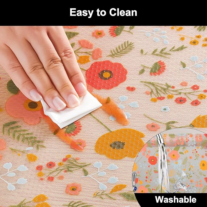 Cooyes Shelf Liner – Premium Non-Adhesive Cabinet & Drawer Liner for Kitchen – Waterproof Shelf Paper with Modern Pattern – Durable EVA Cabinet Mat – Easy to Cut (17.5" W x 78.7" L) - Image 6