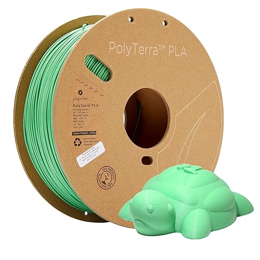 Polymaker Matte PLA Filament Forest Green 1.75mm 1kg 3D Printing Filament, PolyTerra 3D Printer PLA Filament by Polymaker