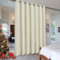 RYB HOME Privacy Room Divider Curtains Wide Blackout Drapes Noise & Odor Reducing Energy Saving Curtain Partitions for School Dorm Apartment Shared Room, W150 x L108 inch, Light Beige, 1 Pc by RYBHOME