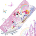 XIYUNTE Baby Bath Mat for Tub Non Slip Kids Bath Mat - 40''x16'' Extra Long Cartoon Bathtub Mat Non Slip Kids Shower Mat Eco-Friendly Toddler Bath Mats with Suction Cups, Machine Washable, Unicorn by XIYUNTE