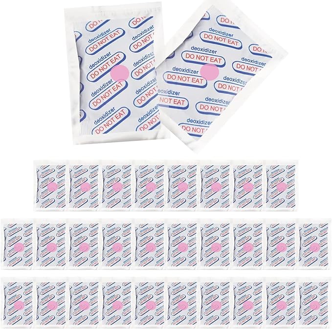 1500cc (Individually Sealed - Total 30 Count) for Food Storage, Food Grade Oxygen Absorbers Packets with Oxygen Indicator for Long Term Storage and Preservation(30 Individual Packets, 1500cc) by BRENSTEN