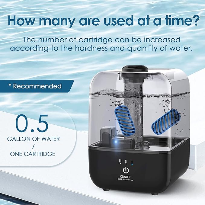 20X Humidifier Demineralization Cartridge Compatible with Most Humidifiers Replacement for Ultrasonic Humidifier Tank Cleaner Fish | Prevents Hard Water Build-Up | Eliminate White Dust - Image 6