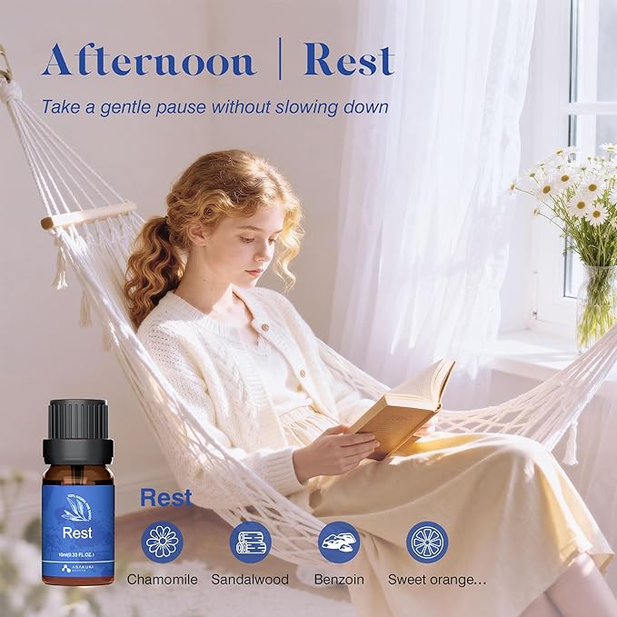 ASAKUKI Essential Oils for Diffuser – 6 Mood Essential Oil Blends (Breathe, Uplift, Sensual, Balance, Unwind, Rest) for Morning to Night Rituals, Home & Daily Use - Image 6