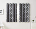 HLC.ME Arrow Printed Blackout Room Darkening Thermal Grommet Window Curtain Drape Panels for Kids Room - Set of 2 - Grey - 63" inch Long by HomeLinenCollections