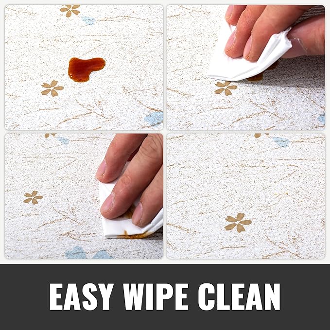 Ray Star Cabinet Liner, 18Inch X 4 Feet Waterproof Shelf Liners for Kitchen Cabinets Non-Adhesive Floral Non Slip Grip Liner Pantry Cupboard Drawer (Set of 6 Rolls, Total of 24 Ft) Signature Delivery - Image 5