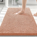Smiry Luxury Chenille Bathroom Rugs 30x20, Extra Soft and Absorbent Shaggy Bath Mat, Machine Washable, Non-Slip Plush Carpet Runner for Tub, Shower, and Floor, Home Decor Accessories, Peach by Smiry