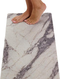 Non Slip Bathtub Mat Shower Mat for Tub - Loofah Bath Mats for Bathroom - 31x16 Bathtub Floor Mat - Textured Anti Slip Bath Mat Without Suction Cups - Secure Mat for Wet Areas (31x16 Marble Gray) by ENKOSI
