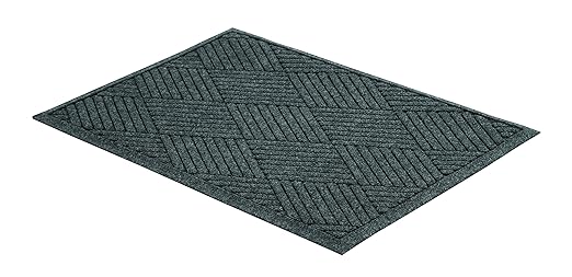 Guardian - EGDFB020304 EcoGuard Diamond Indoor Wiper Floor Mat, Recycled Plactic and Rubber, 2'x3', Charcoal Black - Image 4