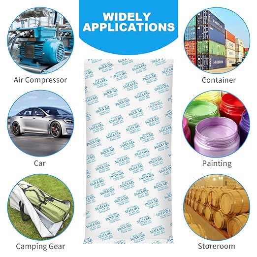 Large Desiccant Packs, 1000 Gram 4 Packs Container Desiccant, Silica Gel Car Dehumidifier by Reusable, Large Moisture Absorbers for Electric Tool, Basement, 3D Filaments and Safes - Image 7
