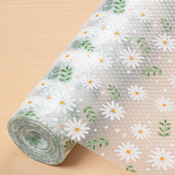 Cooyes Shelf Liner – Premium Non-Adhesive Cabinet & Drawer Liner for Kitchen – Waterproof Shelf Paper with Modern Pattern – Durable EVA Cabinet Mat – Easy to Cut (17.5" W x 197" L) by Cooyes