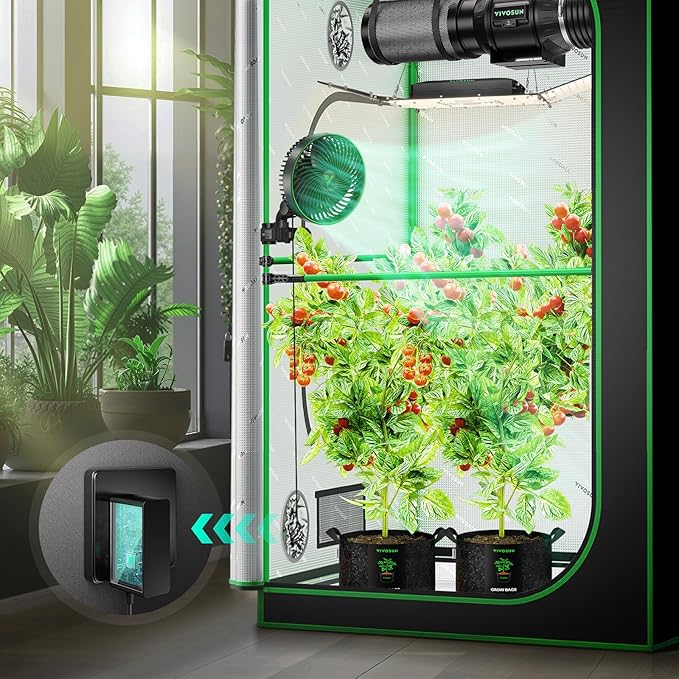 VIVOSUN AeroWave E6 Gen2, Grow Tent Clip Fan 6”, EC Motor, Smart Control, Powerful Oscillating Fan, Local Timer, Weatherproof IP54, for Hydroponics Circulation Cooling, Black - Image 9