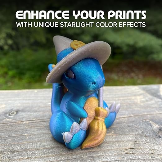 Polymaker Panchroma Blue Color Changing PLA, 1.75mm, 1KG, Glitter Starlight Neptune 3D Printer Filament, Hides Layer Lines, Easy to Print, Tangle Free, AMS Compatible, Works with Most FDM Printers - Image 2