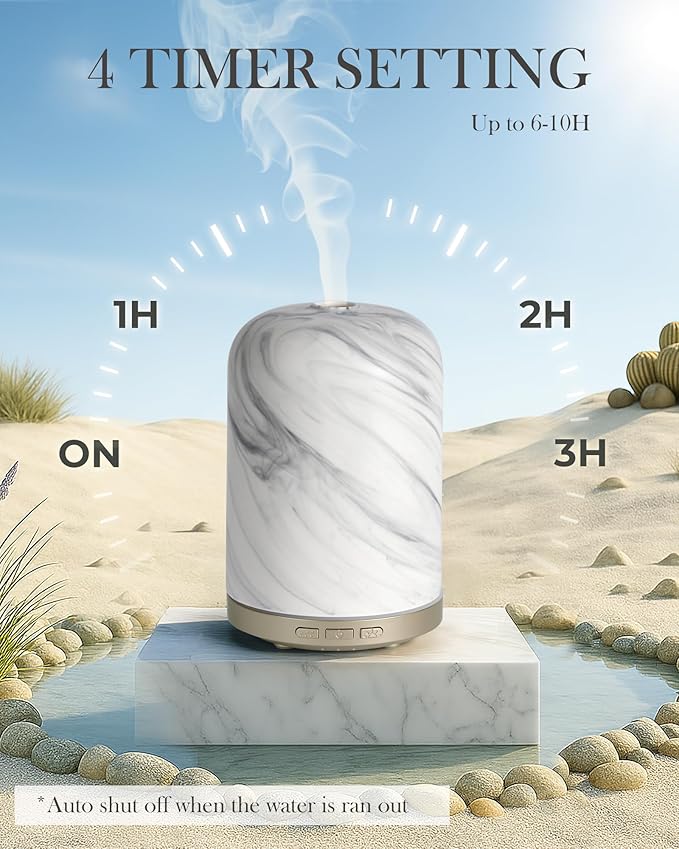 Essential Oil Diffuser – 2.4MHz Ultrasonic Aromatherapy Diffuser, Health Night Light, Timer & Auto Shut-Off, BPA-Free, 120ml Aroma Diffuser for Home, Office, Spa, Yoga, Hotel - Image 2