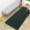 OLANLY Dog Door Mat for Muddy Paws 59x24, Absorbs Moisture and Dirt, Absorbent Non-Slip Washable Doormat, Quick Dry Chenille Mud Mat, Entry Indoor Entryway Carpet for Inside Floor, Blackish Green by OLANLY