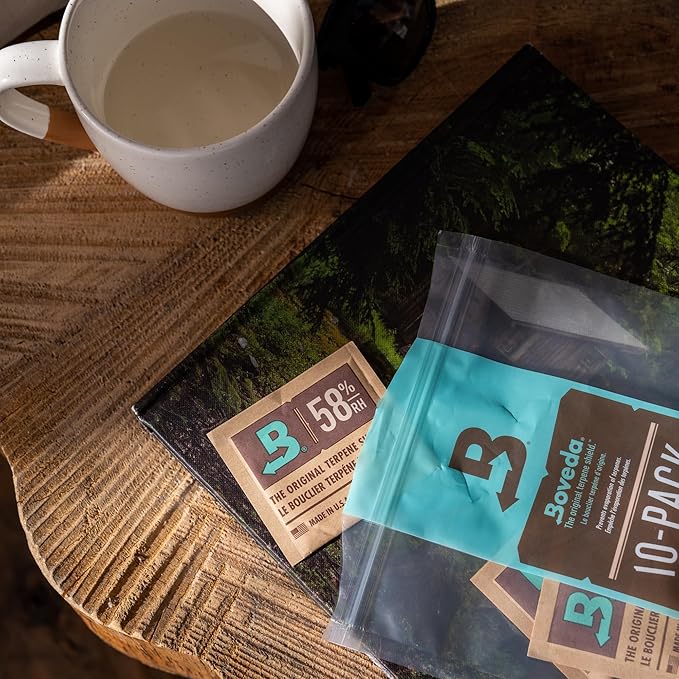 Boveda 58% Two-Way Humidity Control Packs For Storing 1 oz – Size 8 – 10 Pack – Moisture Absorbers for Small Storage Containers – Humidifier Packs – Hydration Packets in Resealable Bag - Image 2