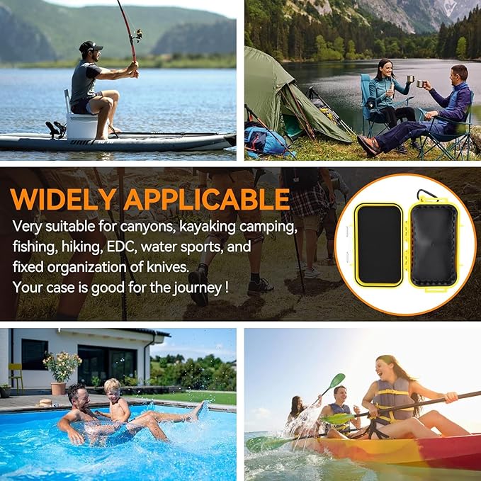 Dry Box Outdoor Waterproof Airtight Storage Case Hard Shell Wet Dry Box Carry Box Tackle Organization for Camping, Fishing - Image 5