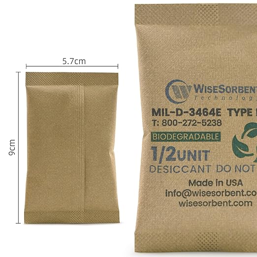 Kraft Clay Desiccants Packs for Safe, 17 Gram 20 Pack Dehumidifier for Gun Safe, Military Grade Moisture Absorbers, Conforms to MIL-D-3464E Type I & II Absorbents - Image 2