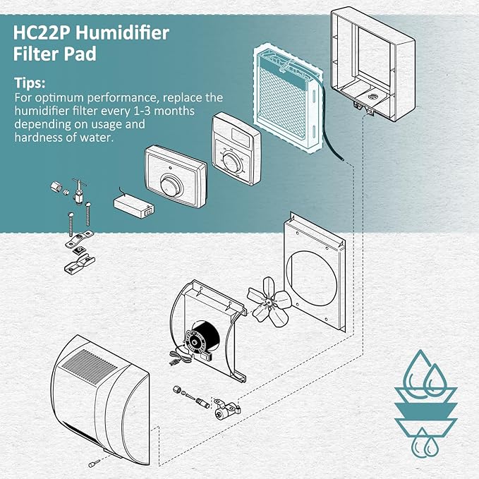 MaxLLTo Pack of 2 Replacement Humidifier Filter Compatible for Totaline P110-1045 Models (9-1/2" x 10" x 1-1/2") - Image 3