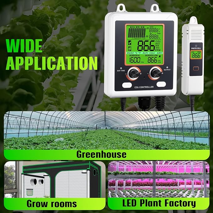 CO2 Controller for Plant, Dual-Plug System for Direct Connection to CO2 Regulator and Exhaust Fans.Suitable for Greenhouses, Grow Room, and Plant Factory - Image 5