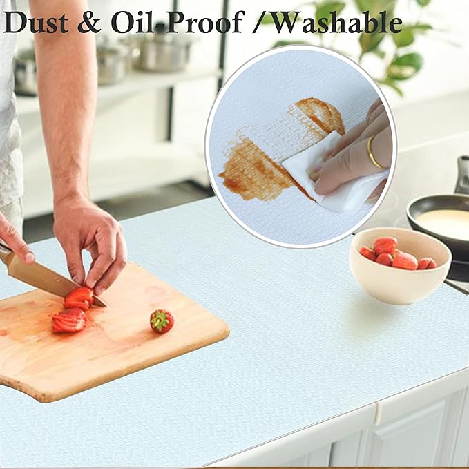 Shelf Liners for Kitchen Cabinets 20 Inch Wide X 20 Ft Non Adhesive Cabinet Drawer Liner Non Slip Water Oil-Proof Strong Grip Pantry Refrigerator Shelves Bathroom Drawer Mat Cupboard Closet Liner - Image 2