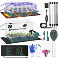 2 Pack 80 Cells Seed Starter Tray with Grow Light & Heat Mat, Plant Seed Starter Kit with Humidity Domes, Automatic Timer, and Adjustable Brightness for Indoor Greenhouse Gardening by Unknown