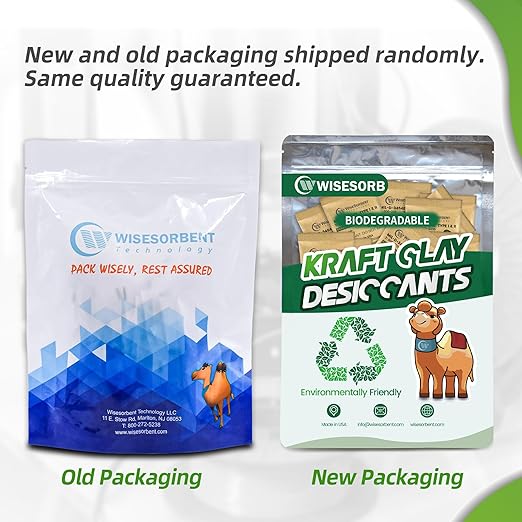6G x 60 Pack Kraft Clay Desiccants Packs, Food Safe Bentonite Clay Desiccant - Silica Gel Packets Alternative, Military Grade Moisture Absorbers for Storage Bins, Electronics, Clothes Shoes - Image 7