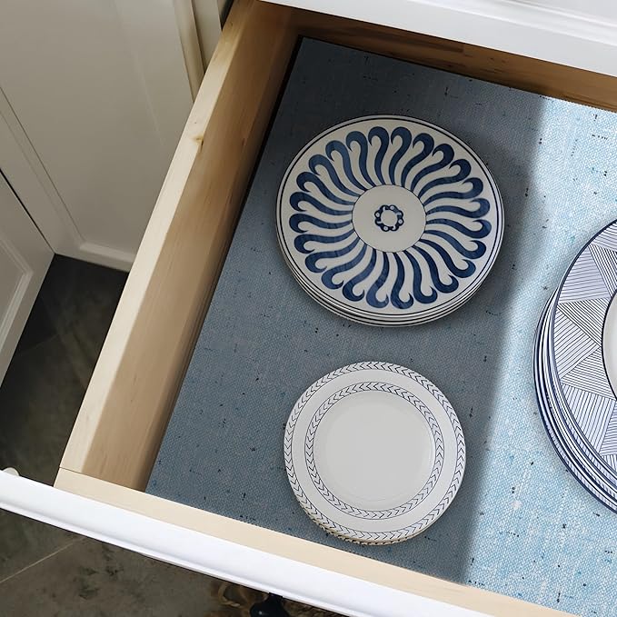 10 Rolls 20" W x 72" L Floral Drawer and Shelf Liner for Cabinets, Non-Adhesive Strong Grip Non-Slip Flower Shelf Cabinet Kitchen Shelf Liners for Kitchen Cabinets - Image 6