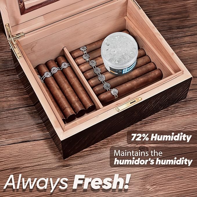 Hydro-Gel Cigar Humidor Humidifier 4oz Jar Convenient & Easy All In One Solution For Humidification - Maintains the Ideal Moisture Balance, 2.10x2.30 - Image 2