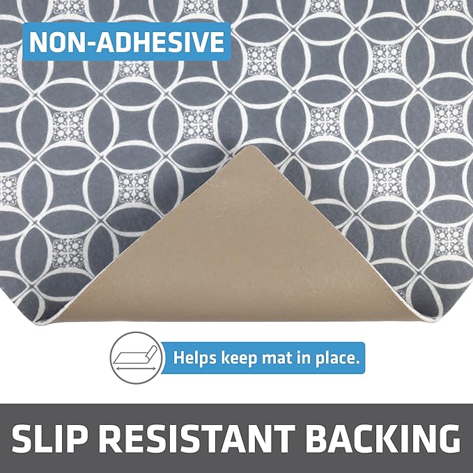 Drymate Premium XL Under Sink Mat, Waterproof Cabinet Protection Mats for Kitchen & Bathroom, Absorbent Shelf Liners, Slip-Resistant, Non-Adhesive, Machine Washable (USA Made)(24”x59”)(Indigo Grey) - Image 4