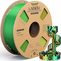 LANDU Silk Tri-Color PLA Filament 1.75mm 1Kg, Triple Color Silk PLA Filament, Silk Rainbow PLA Filament, Neatly Wound 3D Printer Filament, 3 In 1 Multi Color Filament +/-0.02mm, Silk Blue Green Orange by LANDU