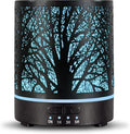 Essential Oil Diffuser Aromatherapy Diffuser -300ml Metal Electric Ultrasonic Oil Diffuser for Large Room with Auto Shut-Off Protection, 4 Timer Setting &7 Colors Night Light for Home (Tree-300ML) by EQUSUPRO