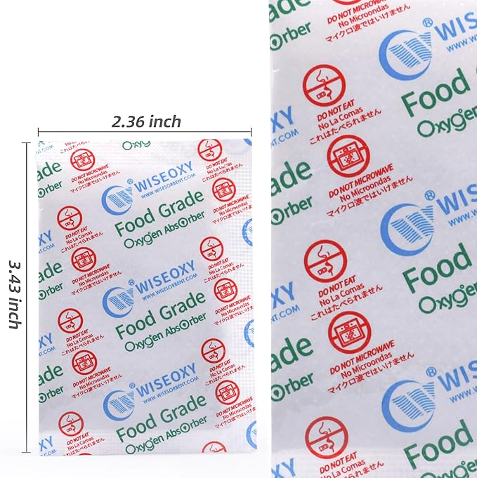 500CC 100 Packs Oxygen Absorbers for Food Storage, Food Grade Oxygen Absorbers, O2 Absorbers Food Grade for Food Storage - Image 2