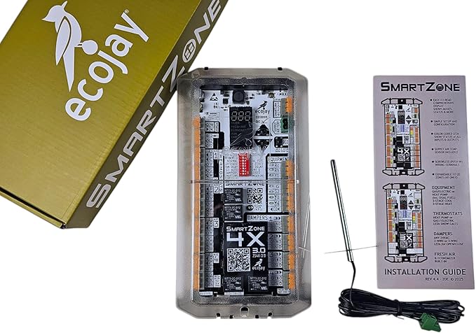 SmartZone-4X Control - 4 zone controller KIT w/Temp sensor - Universal Replacement for honeywell zoning panel truezone hz432 & more - Image 7