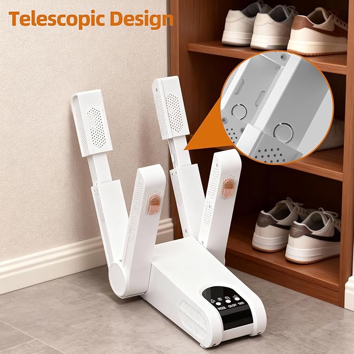 Boot Dryer for Work Boots, Electric Shoe Dryer 4 Drying Ports, Adjustable Telescopic, Portable Boot Dryer have Automatic Shut-Off Timer, Boots Warmer for Work Boots, Sneakers, Gloves, Helmets - Image 8