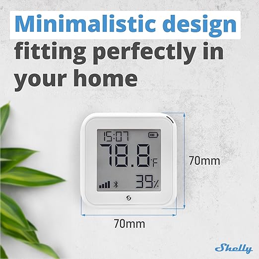 Shelly H&T Gen3 White | Wi-Fi & Bluetooth Smart Temperature & Humidity Sensor with Remote App Control | Smart Scenes | LCD Display - Image 6
