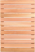 bingaai Cedar Wood Shower Mat, Cedar Wooden Bath Mats, Wood Bath Mat 23.6 × 15.7 in, Shower Stall Mat Non-Slip for Bathroom Bathtub Spa Sauna Garden Home, Wooden Floor Mat Large for Indoor and Outdoor by WhenStyleMeetsPracticality
