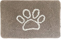 GORILLA GRIP SOAKSTOPPER Dog Door Mat, Machine Washable Rug Absorbent Doormat Captures Moisture Mud Dirt, Quick Dry Soft Chenille Entryway Rugs Indoor Entrance Mats for Dog Paws, 24x17 Beige Ivory by GorillaGrip