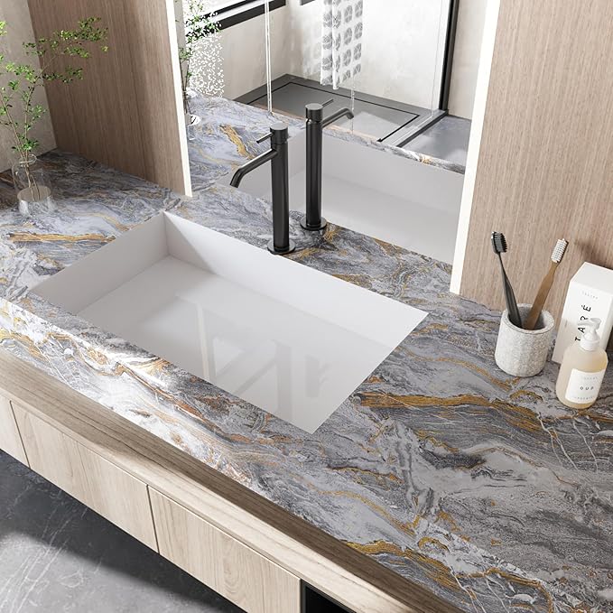 CRE8TIVE 24"x118" Gold Grey Marble Contact Paper Peel and Stick Countertops Matte Slate Marble Wallpaper Vinyl Waterproof Self Adhesive Removable Wall Paper for Bathroom Living Room Cabinets Shelves - Image 6