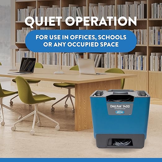 Dri-Eaz DrizAir 1400 Commercial Dehumidifier with Pump, 129 Pints, Industrial, Portable Dehumidifier for Up to 6400 Cu Ft - Image 6