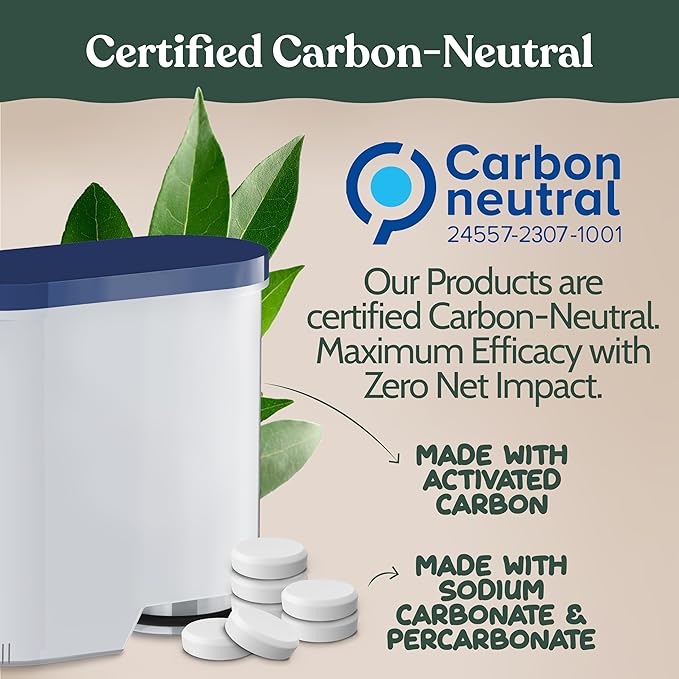Roobi Cleaning Tablets & Filters Compatible with Philips Saeco. Includes 16 Espresso Cleaning Tablets & 4 Water Filters. Carbon Neutral Philips Cleaner Kit. 1 Year Supply. - Image 3