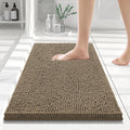 Smiry Luxury Chenille Bathroom Rugs 24x16, Extra Soft and Absorbent Shaggy Bath Mat, Machine Washable, Non-Slip Plush Carpet Runner for Tub, Shower, and Floor, Home Decor Accessories, Camel by Smiry