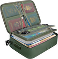 BALEINE Fireproof Document Box with Lock, Portable Fireproof Document Bag Waterproof Fire Proof File Boxes for Documents, File Organizer Box for Important Paperwork (Green, 15''x11''x4'') by BALEINE