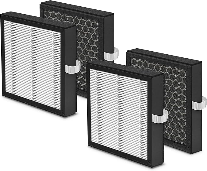 [UPGRADE] DH02 H13 HEPA Filter Compatible with Tenergy Dehumidifier Air Purifier Sorbi DH02 1000ML and Afloia Air Purifier Filter Replacement AQ8 Q8, Honati and Hysure Q7 with Activated Carbon, 4-Pack - Image 8