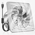 Voltset 6-Inch Metal Exhaust Fan, 294CFM Vent Fan for Garage with Switch, Wall-Mounted Attic Ventilation with Backdraft Damper, Extractor Fan for Stove Bathroom Kitchen Chicken Coop Shed, Silver by Voltset