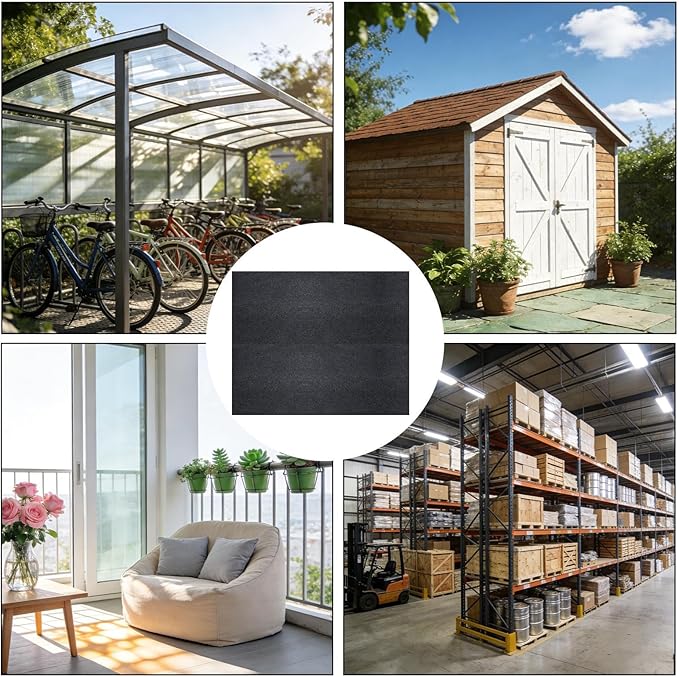 Foldable Mat - 849g Felt Waterproof Floor Pad, Dustproof Storage Shed Liner, Heavy Duty Protective Ground Cover, Moisture Barrier Base Layer, Anti Slip Workshop Flooring for Outdoor Garden Backyard - Image 4